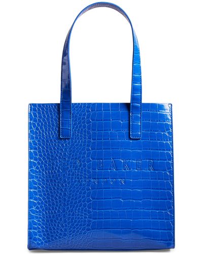 Ted Baker Reptcon Croc Embossed Faux Leather Tote - Blue