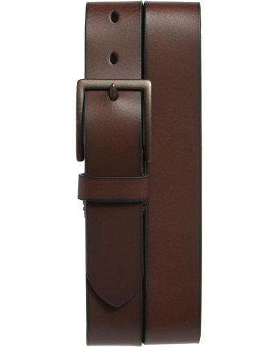 Johnston & Murphy Rivet Leather Belt - Brown