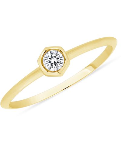 Ron Hami 14k Yellow Gold Bezel Set Diamond Ring - Multicolor