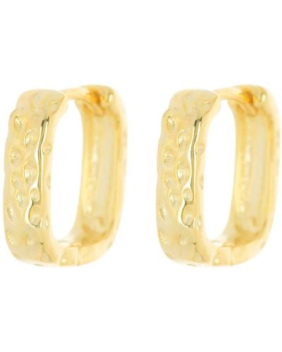 Savvy Cie Jewels 18k Gold Plated Sterling Silver Square Hoop Earrings - Yellow