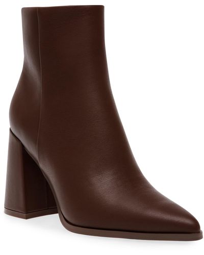 Steven New York Tomas Pointed Toe Boot In Brown At Nordstrom Rack