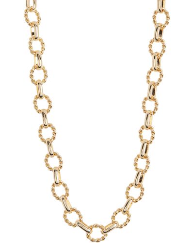 Nordstrom Twisted Rolo Chain Necklace - Metallic