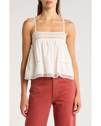 The Great The Heirloom Cotton Camisole - Red