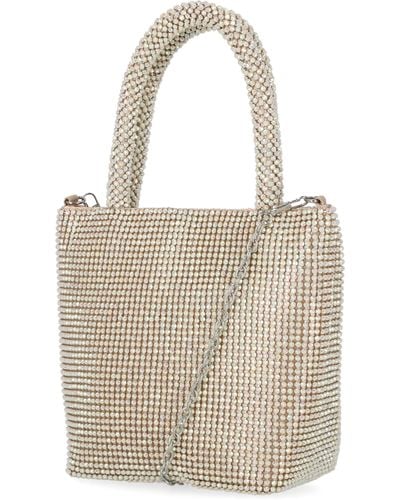 Jessica Mcclintock Crystal Embellished Chase Top Handle Mini Tote Bag - Natural