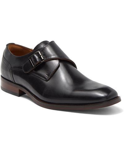 Florsheim Ravello Leather Monk Strap Shoe - Black