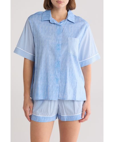 DKNY Boxer Short Pajamas - Blue