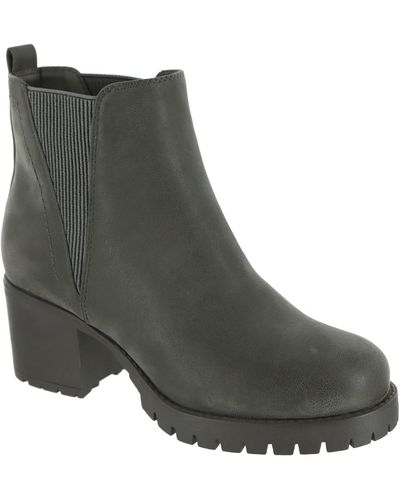 MIA Jody Ribbed Lug Sole Chelsea Boot In Gs875004-chg-bruss At Nordstrom Rack - Gray