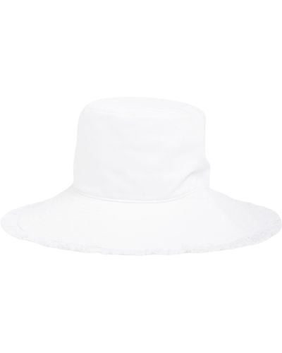 Kate Spade Fringe Trim Cotton Bucket Hat - White
