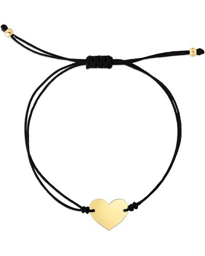 KARAT RUSH Polished Heart Corded Bracelet - Metallic