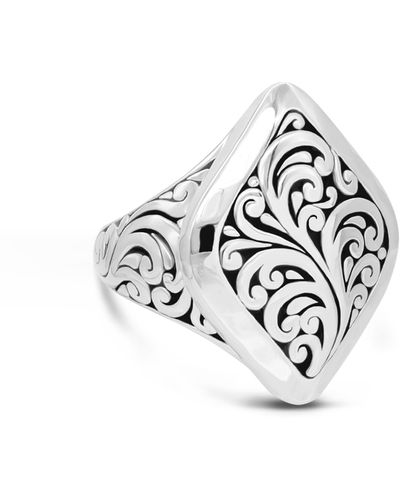 DEVATA Sterling Silver Balinese Ring - White
