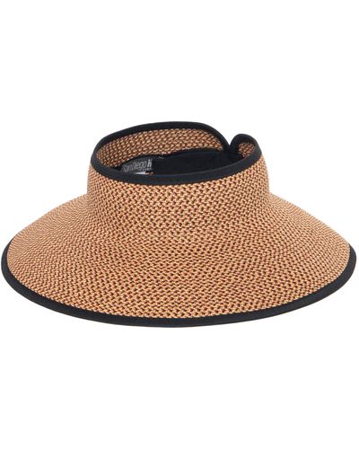 San Diego Hat Packable Straw Visor - Multicolor