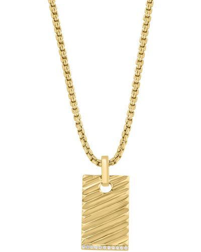 Effy Diamond Pendant Chain Necklace - Metallic