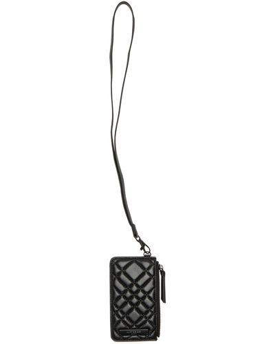 Kurt Geiger Quilt Cardholder With Strap - Black