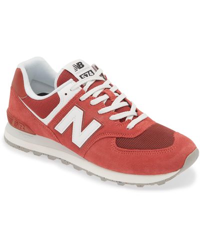 New Balance Gender Inclusive 574 Sneaker - Red