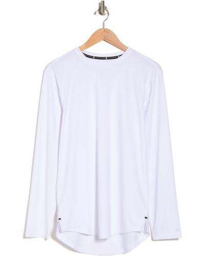 Kenneth Cole Crewneck Long Sleeve Active T-shirt - White