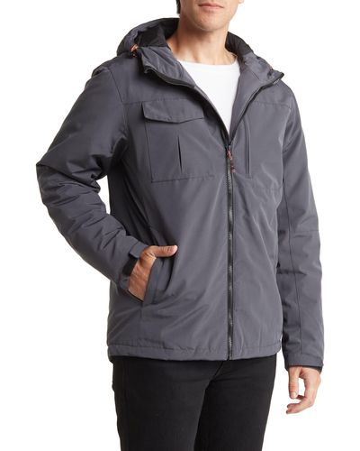 Hawke & Co. Tech Water Resistant Hooded Jacket - Gray