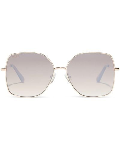 DIFF Beatrice Geometric Sunglasses - Metallic