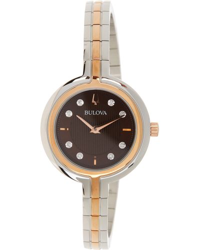 Bulova Two-tone Dress Bracelet Watch - Metallic