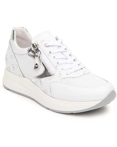 Nero Giardini Side Zip Sneaker - White