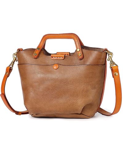 Old Trend Sprout Land Mini Leather Tote - Brown