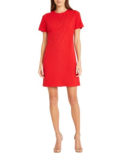 DONNA MORGAN FOR MAGGY Seamed Shift Dress - Red