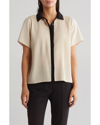 AREA STARS Donna Collared Top - Natural