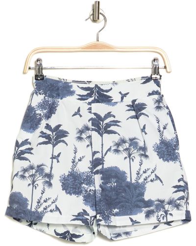 Maaji Moonlight Jungle Evie Swim Cover-up Shorts - Blue