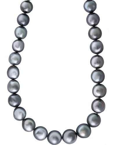 Effy 18k White Gold 9-10mm Black Tahitian Pearl Necklace