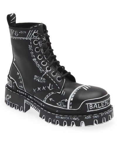 Balenciaga Strike Combat Boot - Black