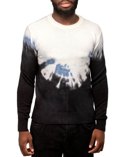 Xray Jeans Arrow Tie-dye Crewneck Sweater - Black