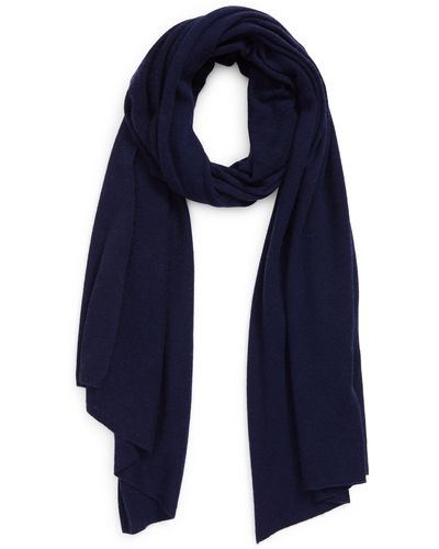 La Fiorentina Soft Cashmere Blend Shawl - Blue