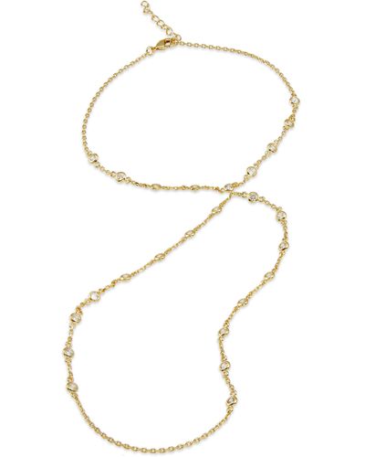 Savvy Cie Jewels Double Loop Toe-to-anklet Station Chain - White