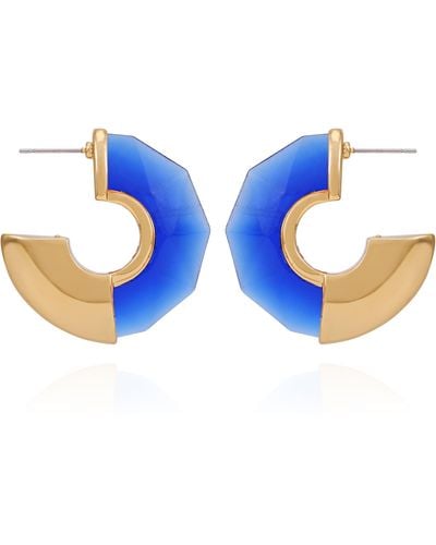 Vince Camuto Clearly Disco Hoop Earrings - Blue