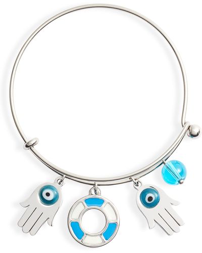 THE KNOTTY ONES Multi Charm Bangle - Blue