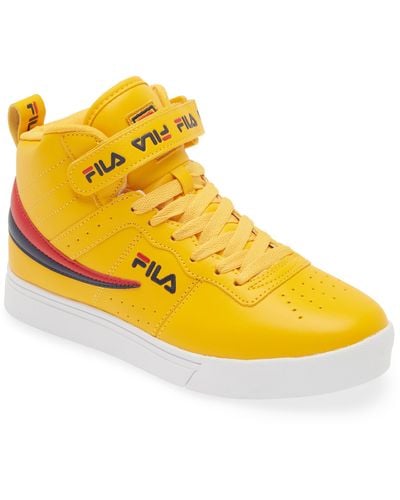 Fila Vulc 13 Repeat Logo High Top Sneaker - Yellow