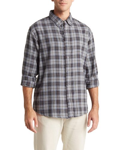 Slate & Stone Plaid Flannel Button-down Shirt - Gray