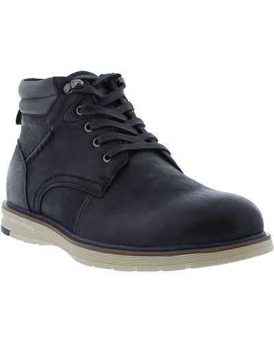 English Laundry Dariel Colorblock Leather Boot - Blue