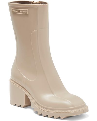 French Connection Kloe Terrain Rain Boot In Stone At Nordstrom Rack - Natural