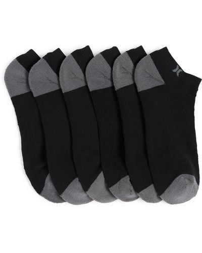 Hurley Pack Of 6 Terry Ankle Socks - Black