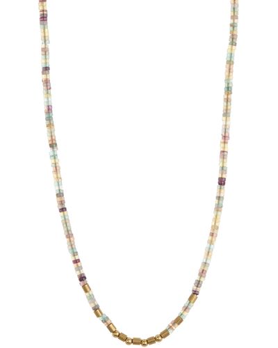 Caputo & Co. Beaded Chain Necklace - Multicolor