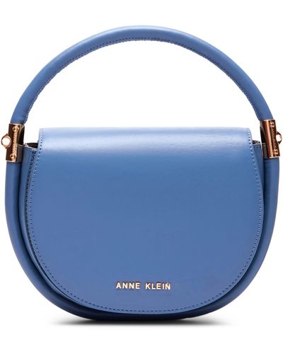 Anne Klein Tube Half Moon Crossbody Bag - Blue