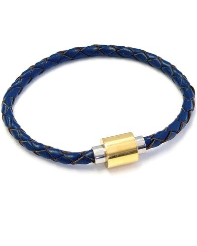 Liza Schwartz Leather Bracelet - Blue