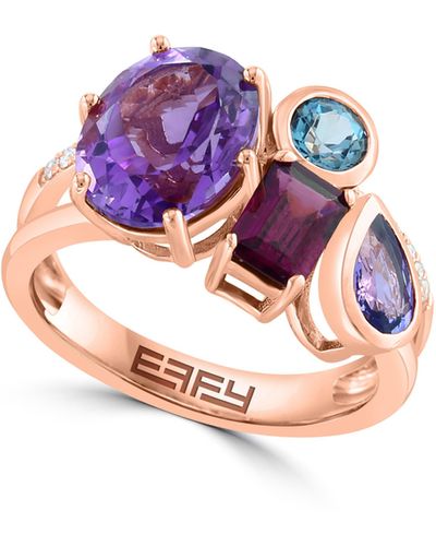 Effy Amethyst London Blue Topaz & Diamond Ring - Pink