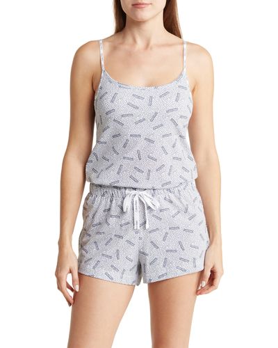 Calvin Klein Stretch Cotton Camisole & Shorts Pajamas - Blue