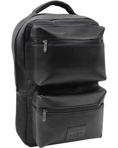 True Religion Soren Faux Leather Backpack - Black