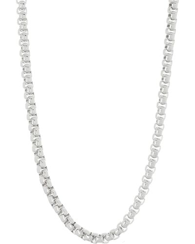 Nordstrom Round Box Chain Necklace - White