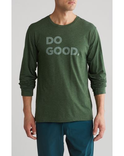 COTOPAXI Do Good Organic Cotton & Recycled Polyester Long Sleeve T-shirt - Green