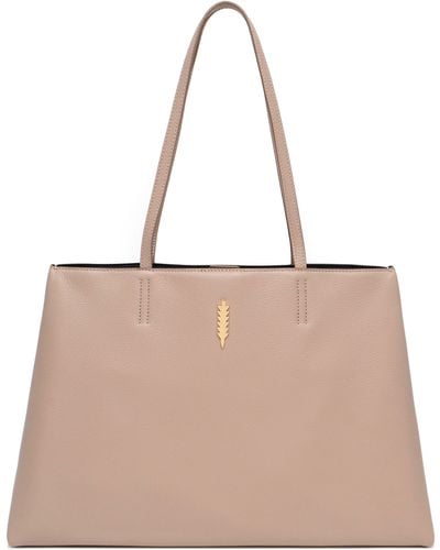 thacker Janie Leather Tote Bag - Natural