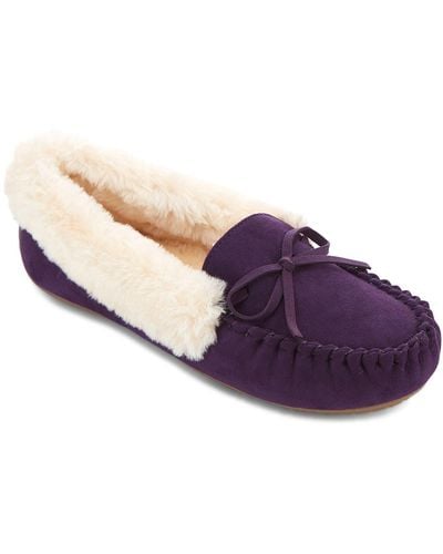FLOOPI Aurora Knit Scuff Slipper With Faux Fur Lining in Gray Lyst