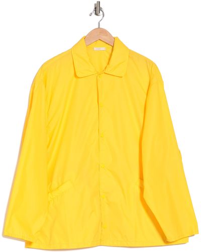 Nordstrom 6397 Collared Oversized Coaches Jacket In Yellow At Rack